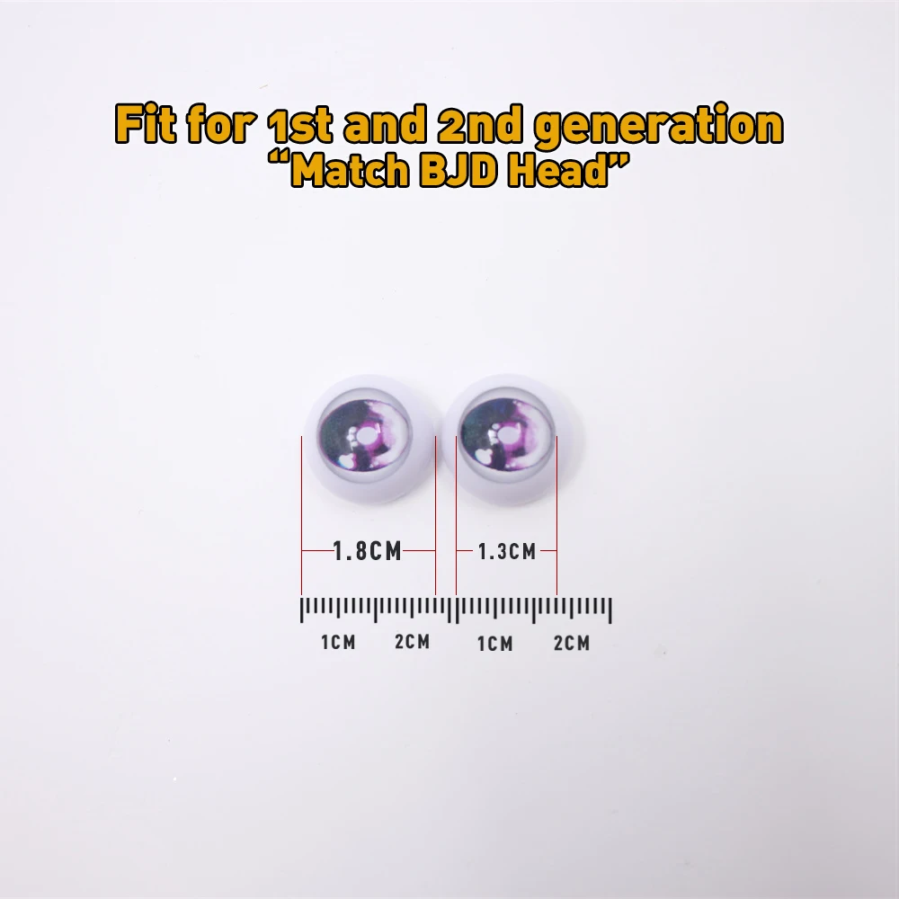 Dream Fairy 1/4 Doll Eyes Anime Style 18mm Glass Eyeballs Suitable for 16 Inch BJD MSD fit for 1st &2nd Generation Head