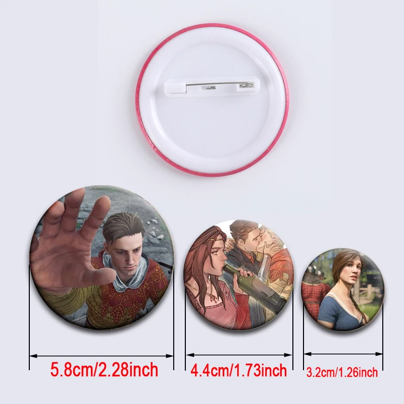 Hot Game Kingdom Come Deliverance Character Creative Pins Tinplate Badge Cartoon Brooches Gamer Collect Gifts Clothes Bag Decor