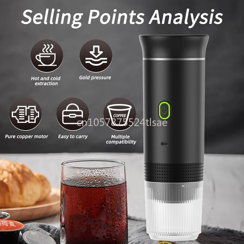 Portable Espresso Electric Small Wireless Pump Pressure Coffee Machine