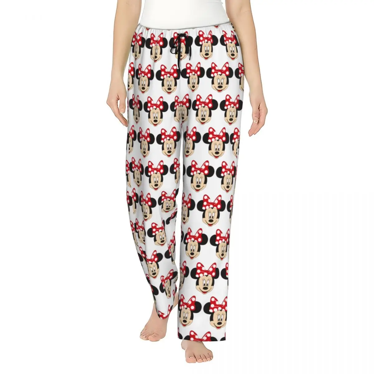 

Custom Printed Cartoon Animation Minnie Mouse Pajama Pants Womens Sleep Sleepwear Bottoms with Pockets