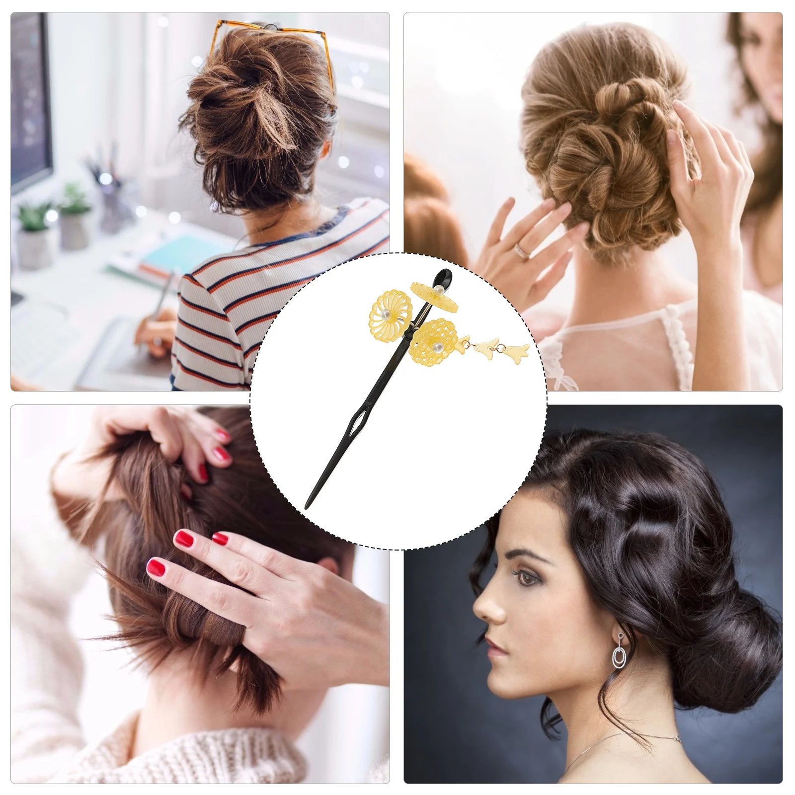 

Elegant Chinese Chopsticks Tassel Stick Durable Lightweight Chignon Hairpin Fork For Women Long Hair Accessories Decorations