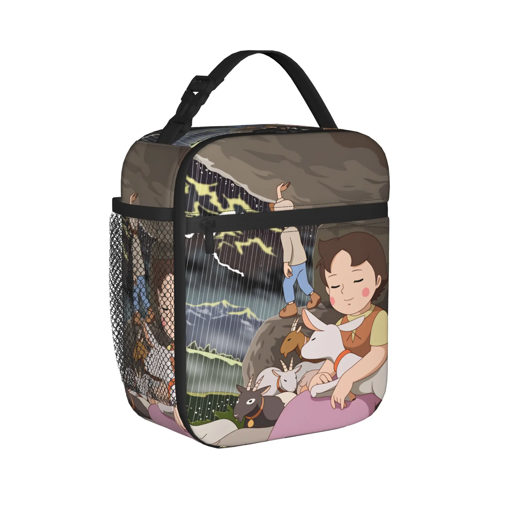 Happy Heidi Lunch Bag For Child  Graphic Lunch Box Vintage Office Cooler Bag Convenient Oxford Tote Food Bags