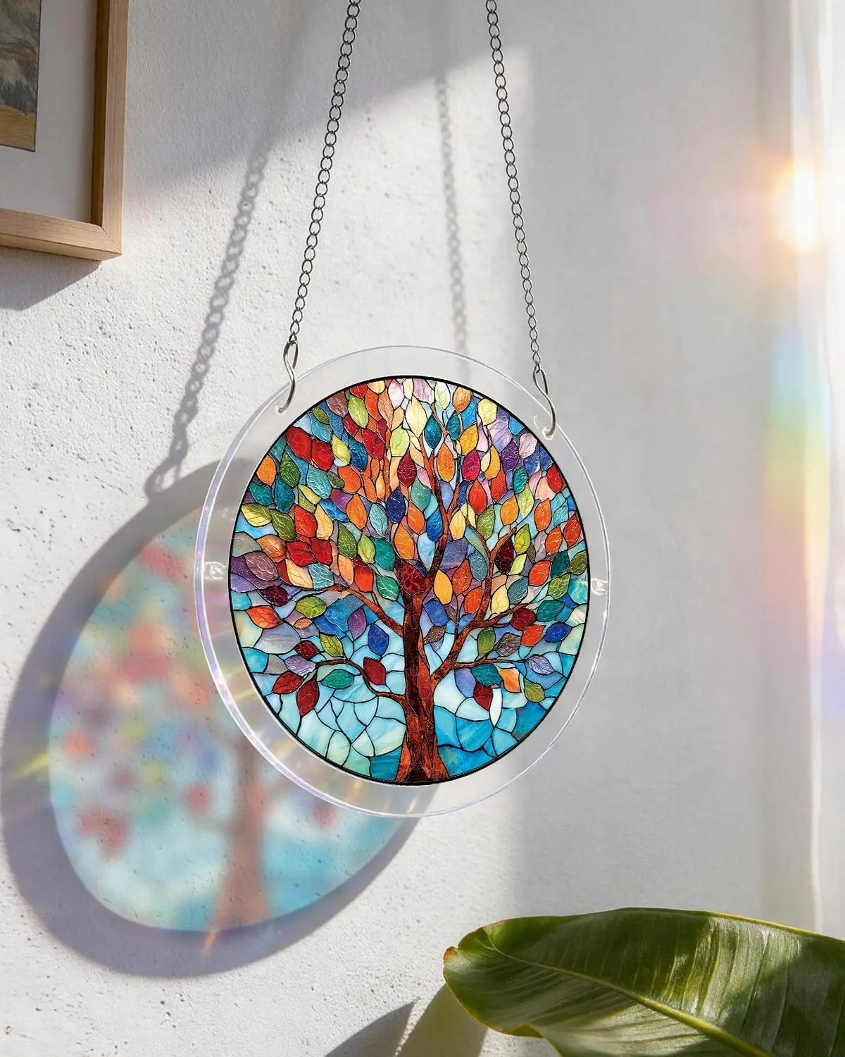 Acrylic Puzzle Suncatcher, Colorful Sun Catchers Suncatcher DIY Window Hanging Home Decor, Birthday Gift for Women Men Wife Mom - view 4
