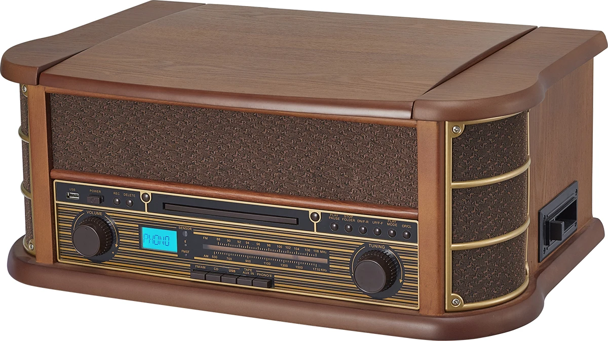 Wooden Nostalgic Stereo Record Player