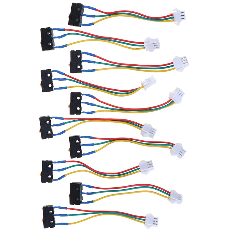 10Pcs Micro Switch Three Wires Small On-off Control Flame retardant material metal Gas Water Heater 0.6x1x2cm