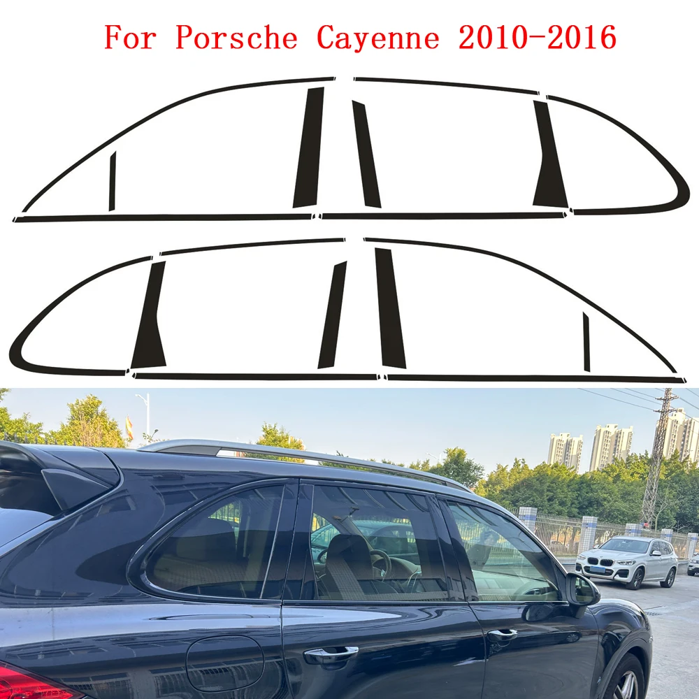 

apply to Porsche Cayenne 2010-2016 Window Chrome Delete Blackout ABC Pillars Glossy Black Stickers