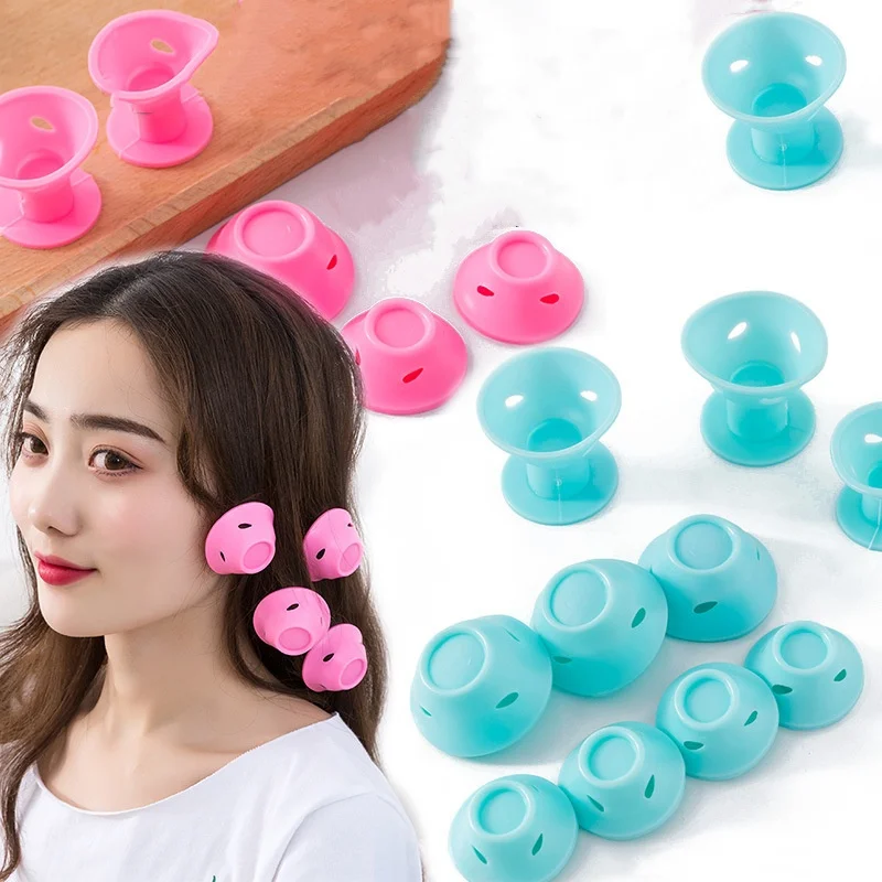 

10pcs Heatless Hair Curlers No Heat Hair Rollers Soft Silicone Curls Sleeping Lazy Curling Rods Wave Formers Hair Styling Tools