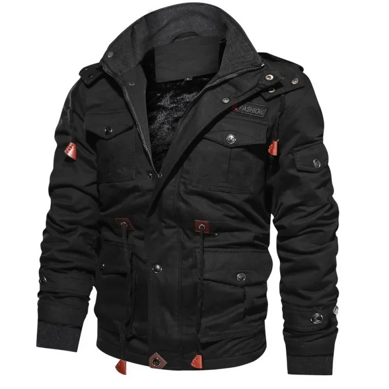 Autumn Winter Man Trendy Jackets Military Coat Multi-pocket Jackets High Quality Male Cotton Casual Thick Coldproof Parkas Coats