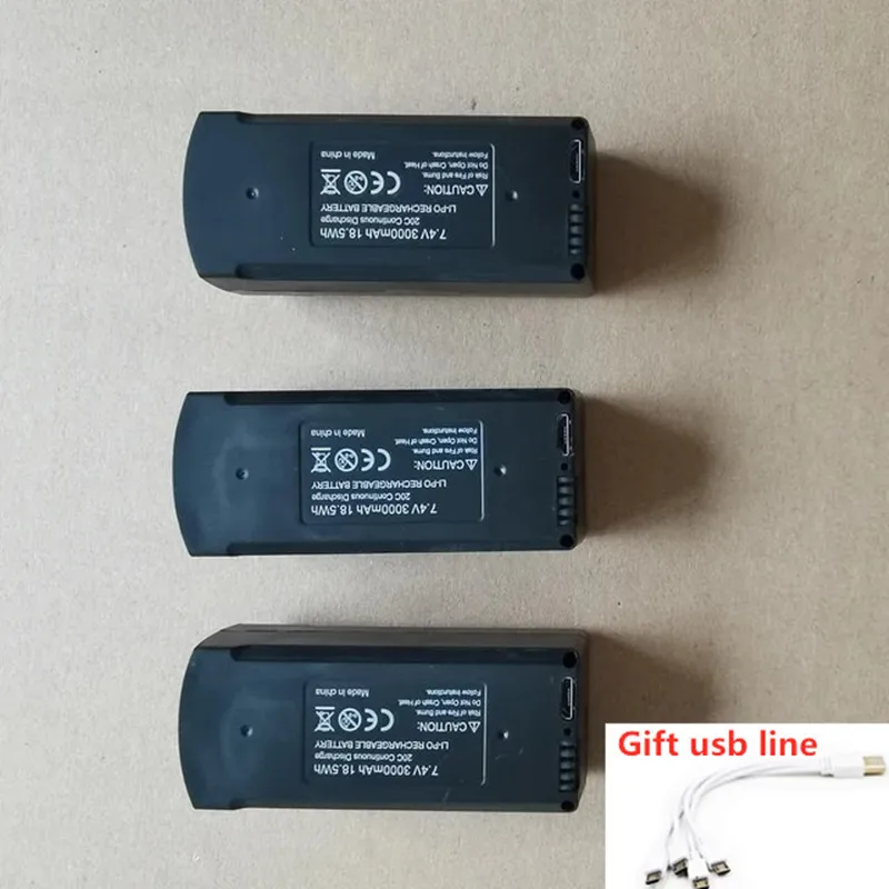 Batterie de drone GPS sans balais V168 7.4V 3000mAh / Hélice, accessoires d'origine pour drone RC GPS V168, batterie de drone RC GPS V168 PRO MAX