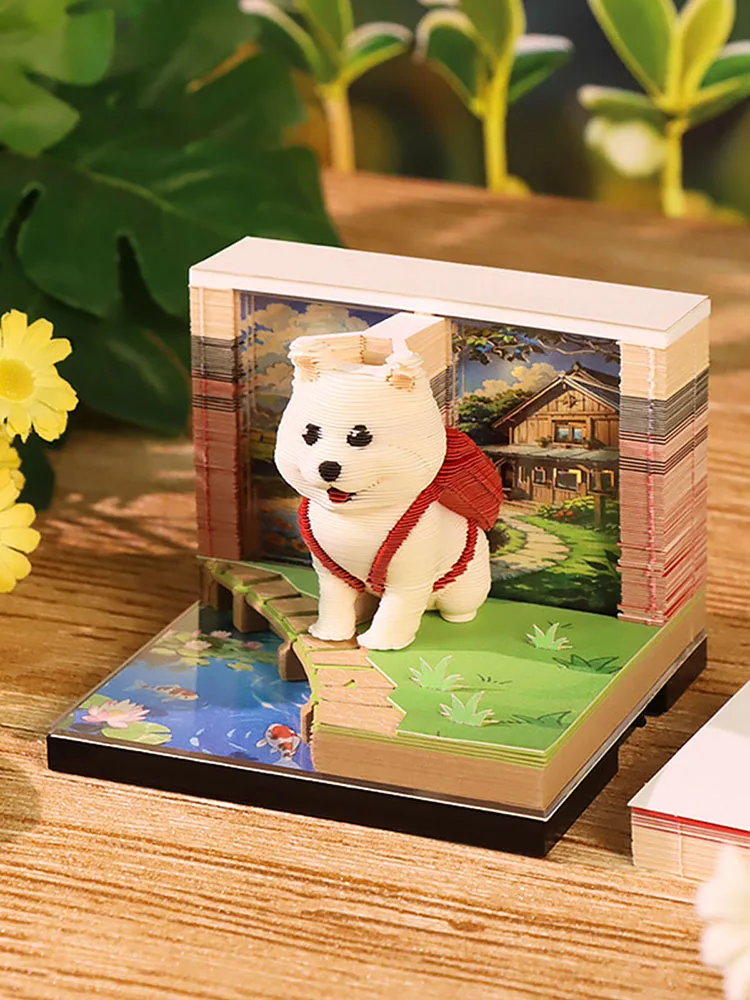 52 Weekly Time Piece Calendar Paper Carving Art DIY Post Notes DIY Art Memo Pad Suitable for Room and Office Desktop Decoration