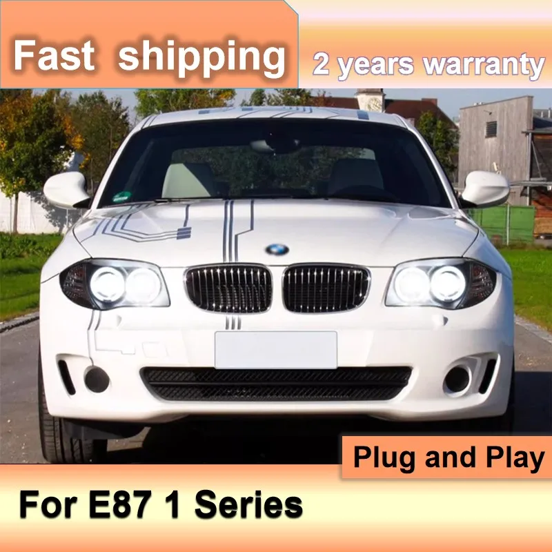 Car Accessories for BMW E87 Front Lamp 2004-2011 BMW 1 Series Head Lights 120i 118i DRL Turn Signal High Beam Projector Lens