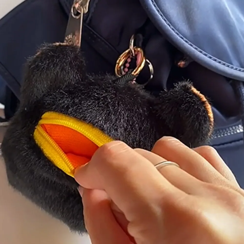 

Сумка для наушников, черный кот, кошелек для монет, сумка с подвеской в виде животного, кошка, кошелек, подвеска, портативная сумка для наушников с героями мультфильмов, сменное хранилище