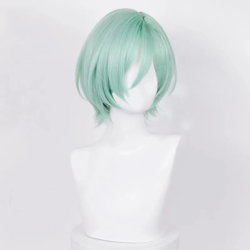 Game Ensemble Stars Kazehaya Tatsumi Cosplay Wig Cyan Short Hair Heat Resistant Synthetic Halloween Party Accessories Props