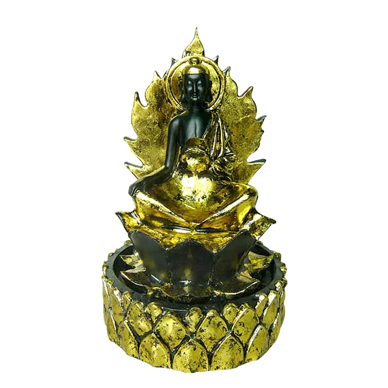 Outdoor resin zen buddha sculpture waterfall outdoor garden waterscape home decor resin statue fountain