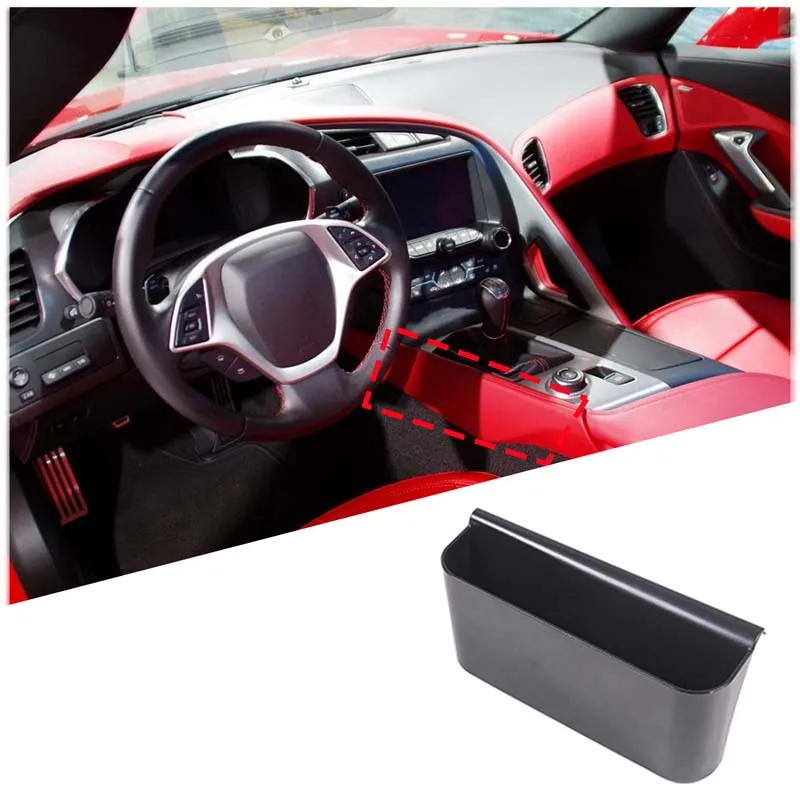 For Chevrolet Corvette C7 2014-19 ABS Car Center Control Storage Box Mobile Phone Organizer Holder Accessories