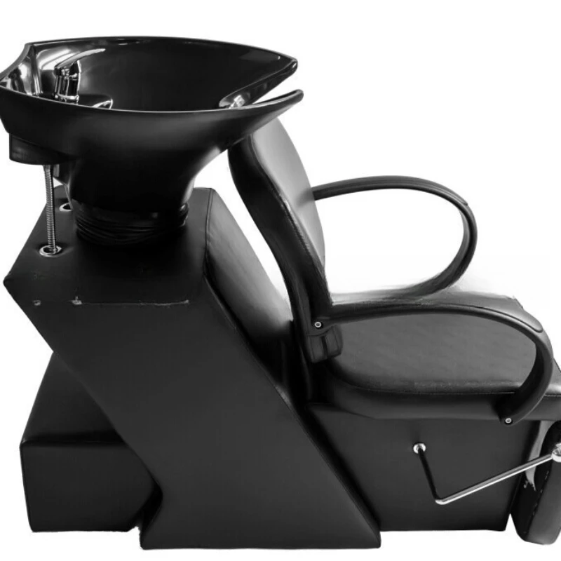

Semi-reclining seated shampoo chair barber shop flush bed salon furniture wholesale