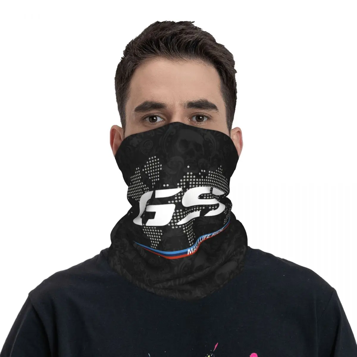 Mappa del mondo Bandana Neck Cover moto Club GS maschera per il viso Running Unisex adulto inverno