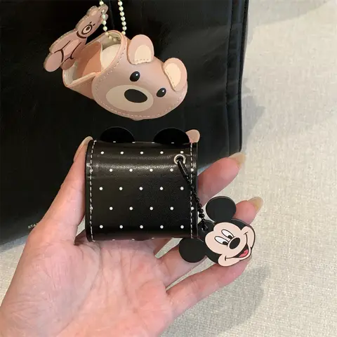 फैशन लेदर भालू पिल्ला मिकी हेडफोन केस कवर एयरपॉड्स प्रो 3 प्रो 2 एयरपॉड्स 4 3 2 कवर के लिए आकर्षण सुरक्षात्मक कवर के साथ 10 best sales मिकी एयरपॉड्स - №7