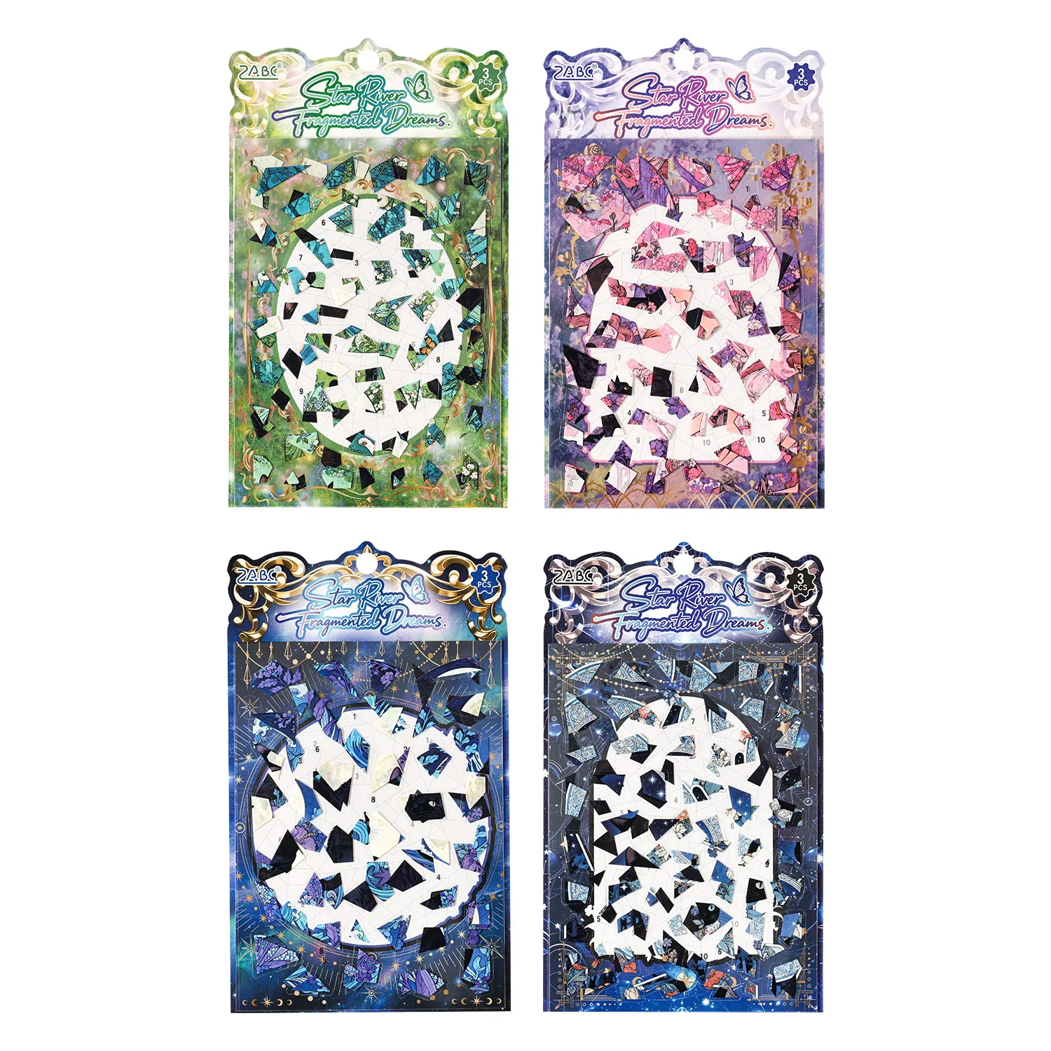 

Набор из 4 упаковок/1 лота: Декоративные стикеры для скрапбукинга и DIY-творчества «Звездная река: Фрагменты снов» (Кавайные канцелярские наклейки)