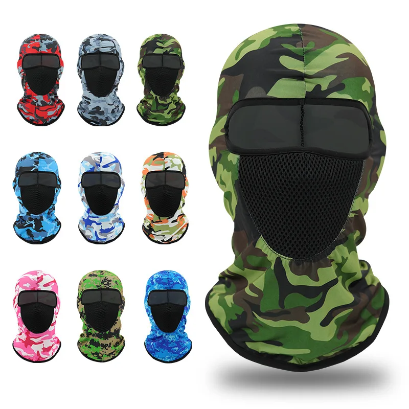 New Ice Cycling Print Men Beanies Women Hat Full Face Mask Cover Helmet Outdoor Sports Szybkoschnący filtr przeciwsłoneczny Ski Balaclava Cap