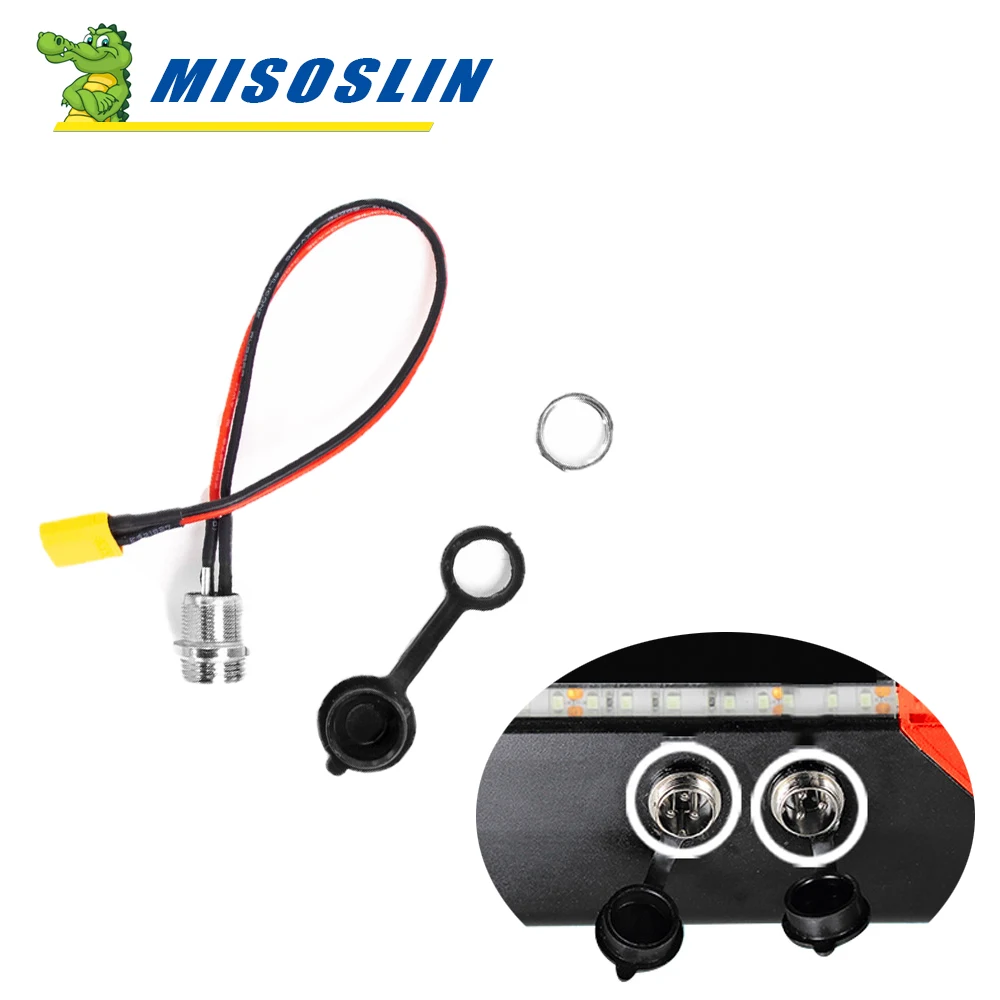 Universal 3-pin Charging Port Electric Scooter Socket Plug Partsfor VSETT8 8+ 9 9+ 10+ for ZERO 8 9 10 8X 10X 11X Speedual Parts