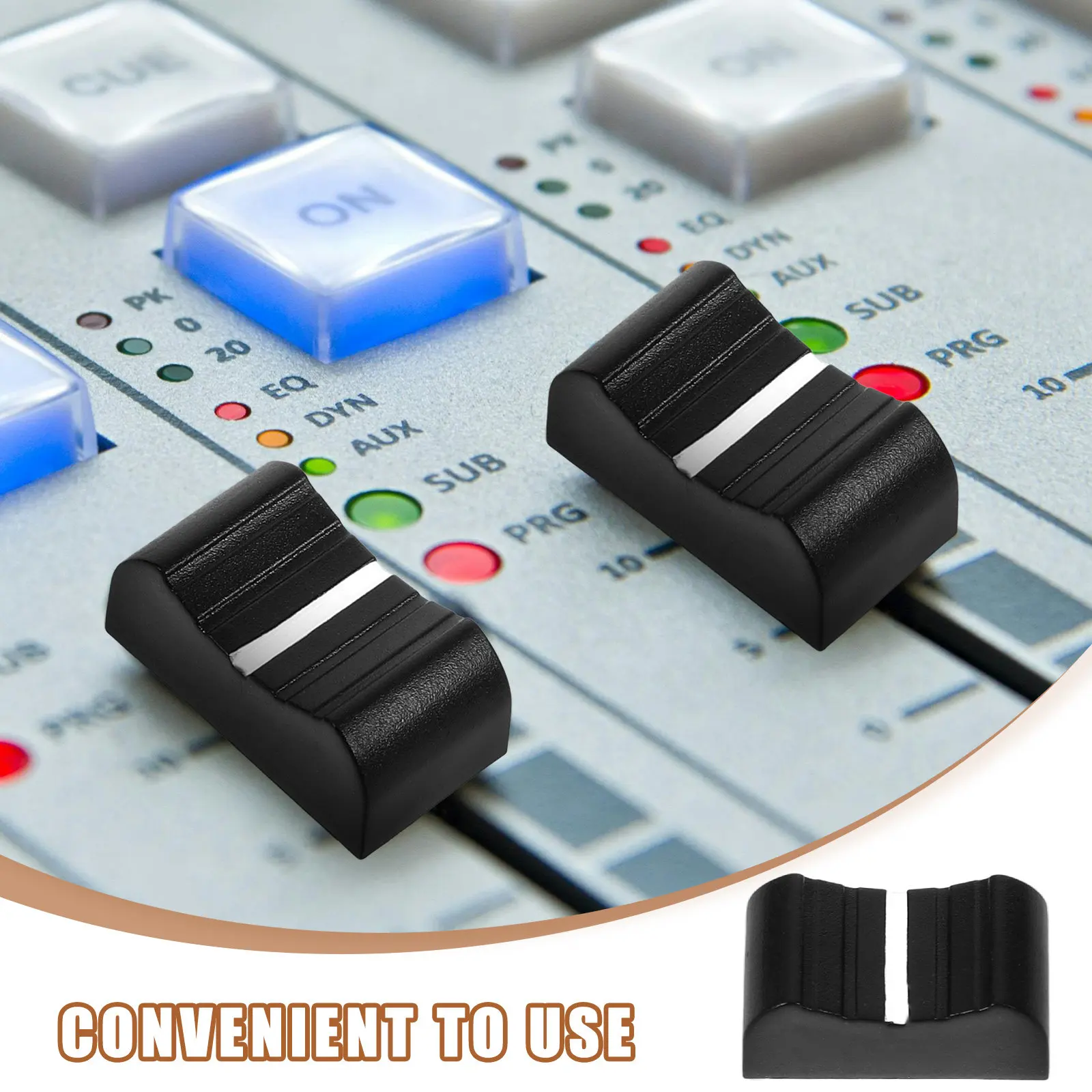 20Pcs Plastic Slider Caps for Mixer Console Straight Slide Potentiometers Fader Cap Replacement Knobs Audio Dj Equipment