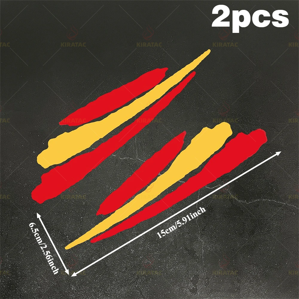 Spanish Flag Motorcycle Decals, 1Set Waterproof Self-Adhesive Stickers, Multi-scene Decor for Motorbike Helmet Tailbox Fuel Tank