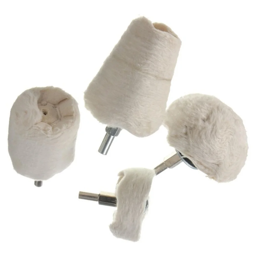 4-Pad Drill Polishing Buffing Kit Designed for Professional Grade Finishing on Stainless Steel Aluminum and Recessed Parts