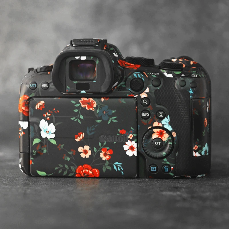 Canon EOS R5 Skin R6 korpus aparatu skórka naklejka naklejka chroniona przed zarysowaniami pokrowiec owijający futerał R6 mark II R5C R7/R8/R10 skóra