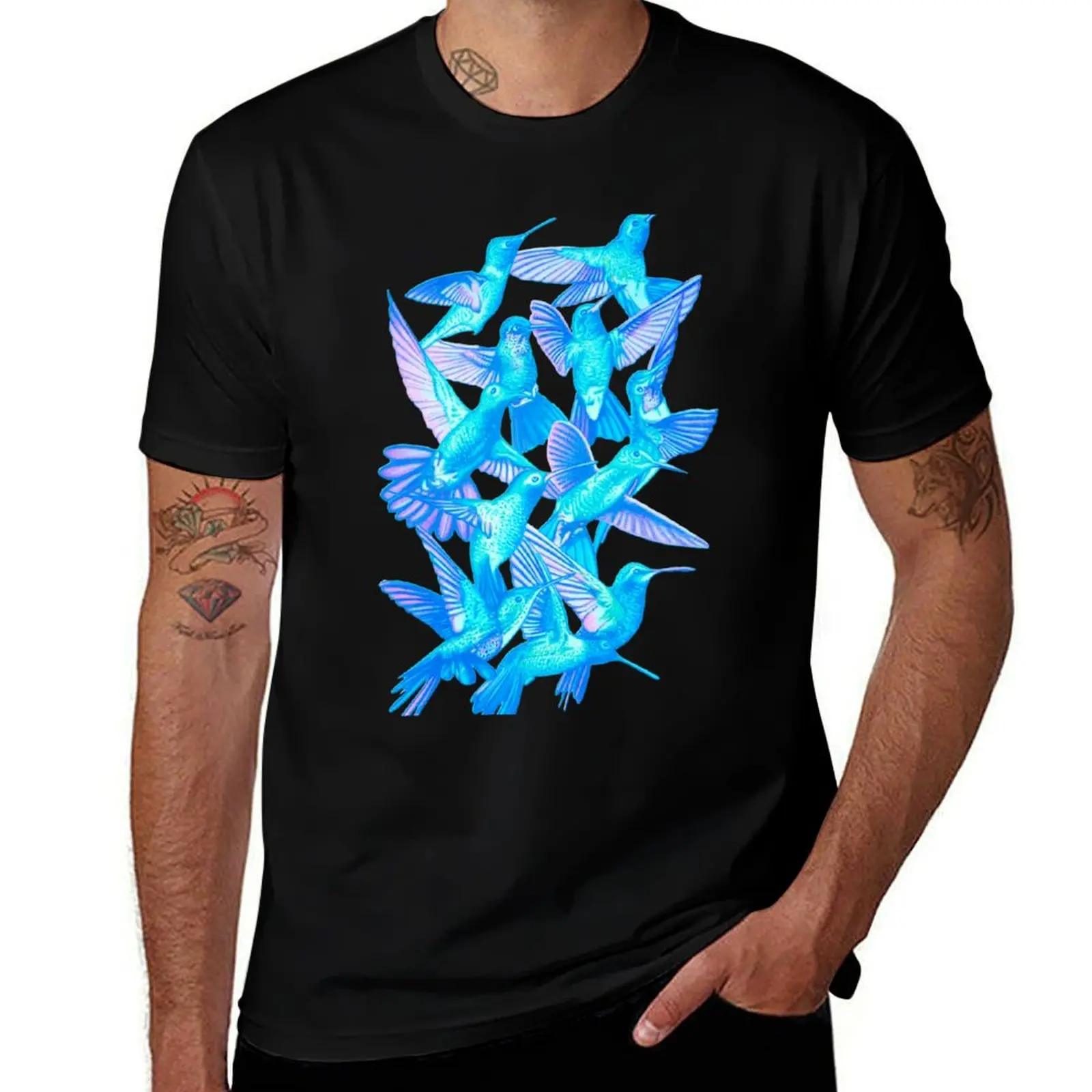 Hummingbird Dance in Sharpie (IceBird Edition) T-Shirt graphic tee shirt korean fashion slim fit t shirts for men