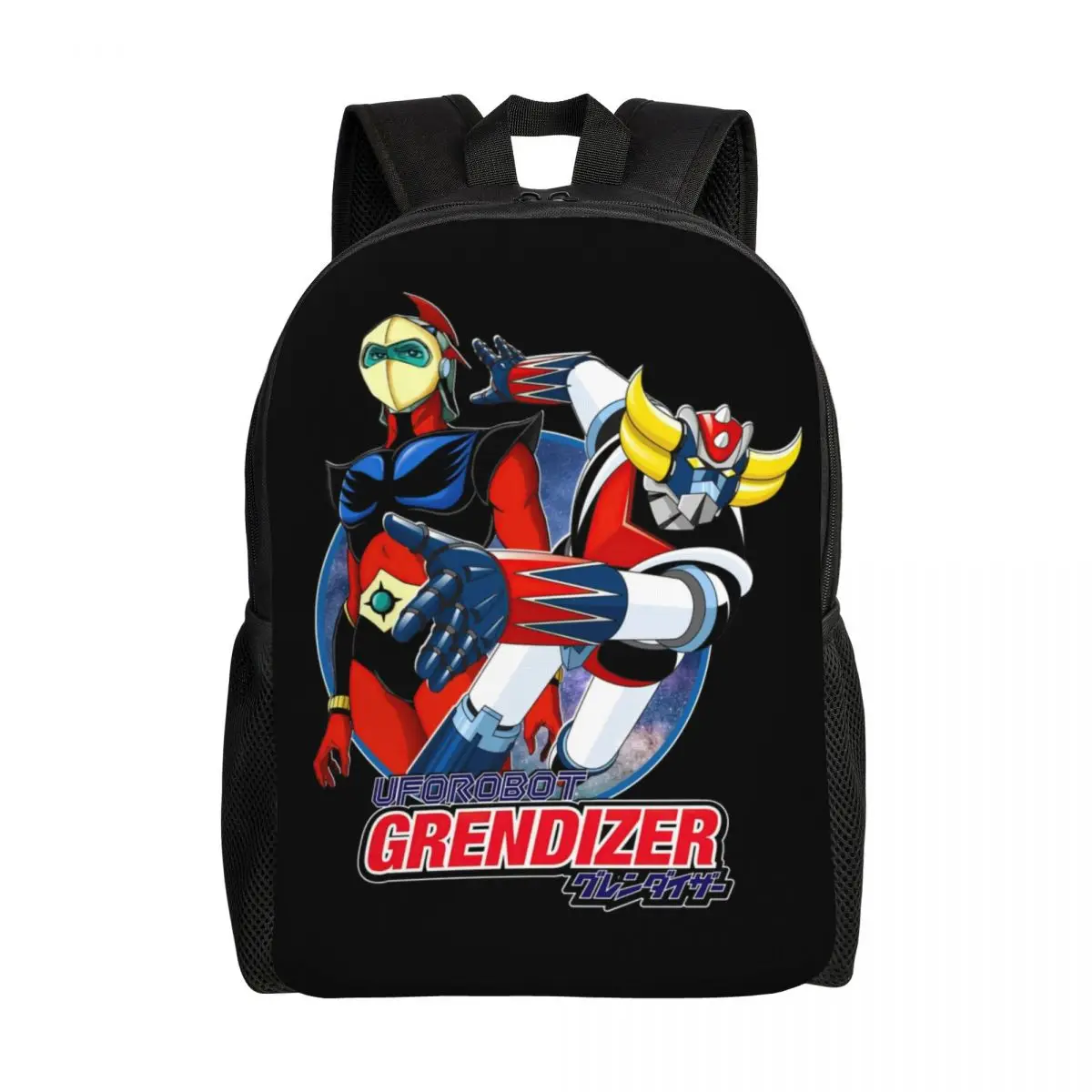 Grendizer And Actarus Backpack for Men Women College School Students Bookbag Fits 15 Inch Laptop UFO Robot Goldrake Bags