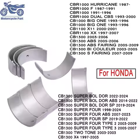 8Pcs/Set Motorcycle Engine Part For HONDA CB1100X11 CBR1100XX CB1000 CBR1000 CB1300 X4 STD~+100 40mm~39mm Connecting Rod Bearing