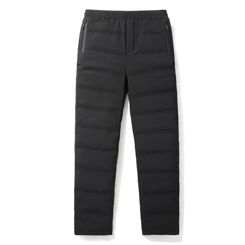 Winter Duck Down Pants Men Minimalist Style Plus Size Down Pants Male Outdoor Windproof Solid Warm Winter Trousers 7XL