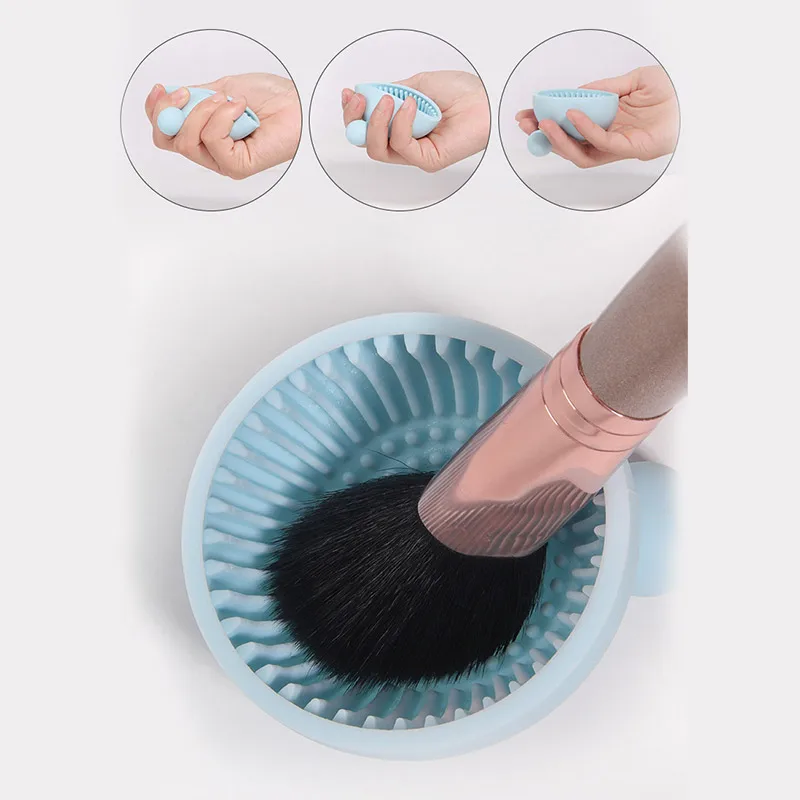 Washing Brush Bowl Foldable Beauty Makeup Brushes Silicone Cleaning Box Foundation Make up Scrubbe Tools