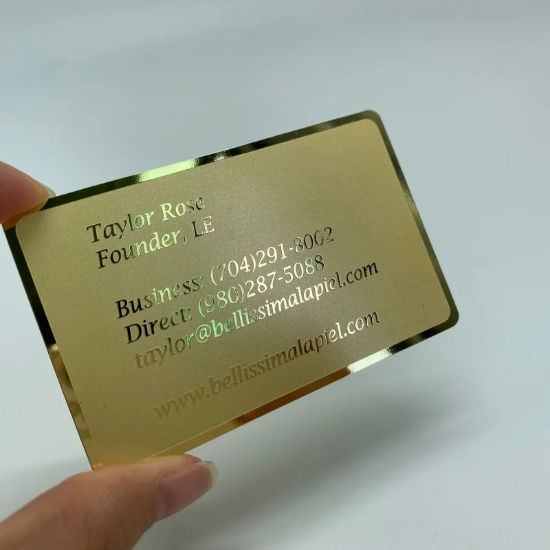 

Du new luxury mirror metal cards stainless steel cards