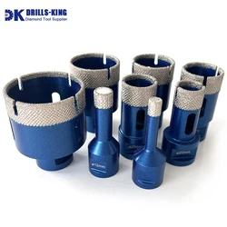 DRILLS-KING 1PC Diamond Drilling Bits Dia6-68mm 1pc for Tile Porcelain Ceramic Granite Marble Stone Holes Saw Cutter M14 Thread