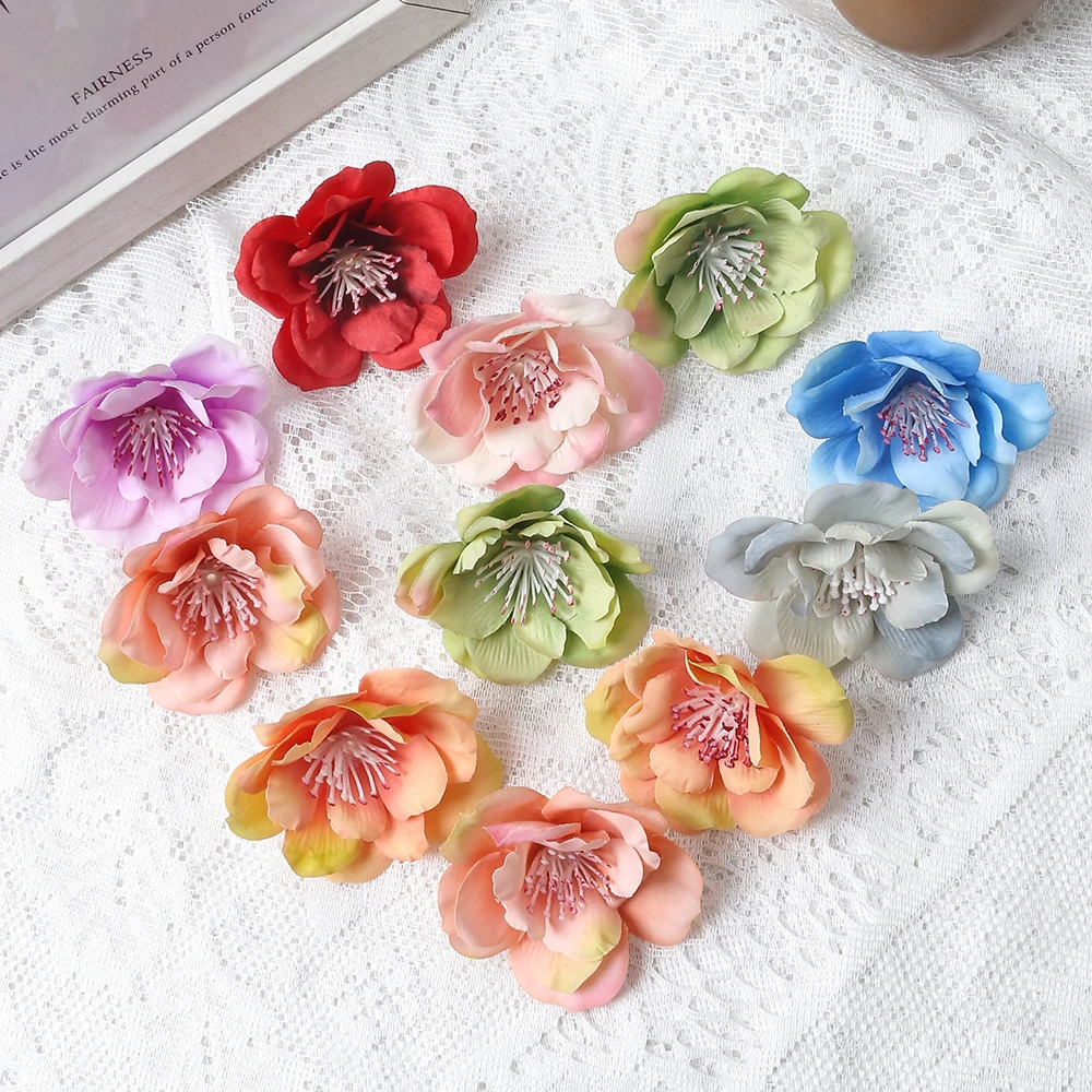 10/20 PCS 5cm Artificial Flower Silk Flower Head Fake Flowers Home Room Decor Wedding Decoration Craft Flower Gift DIY Craft