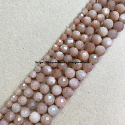 Semi-precious Stone Diamond Cuts Faceted AA Quality Peach Sunstone 7