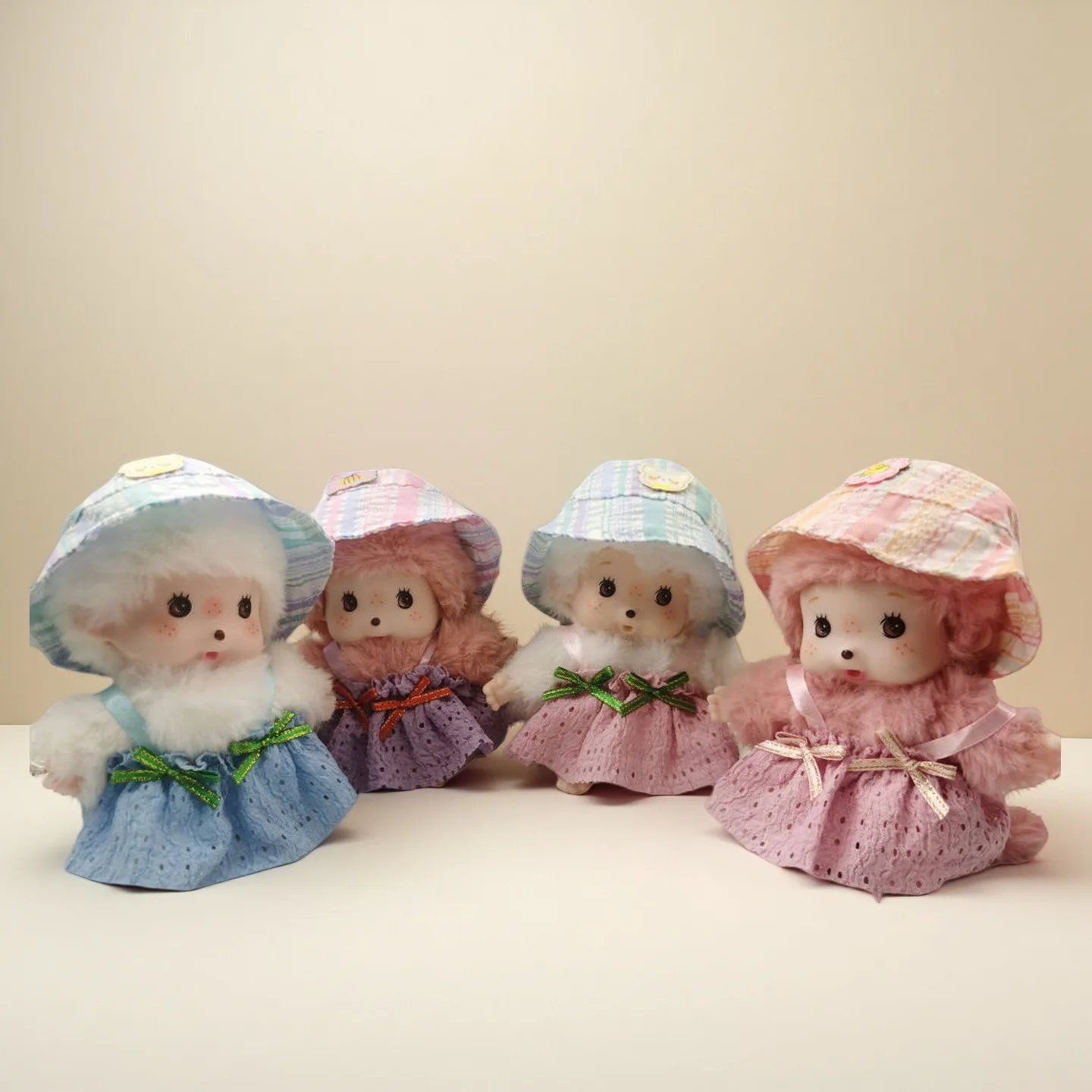 

Cute Monchhichi Baby Doll Keychain Birthday Party Gift Monchhichi Hanging Pendant Doll for Bags Cartoon Monkey Pendant