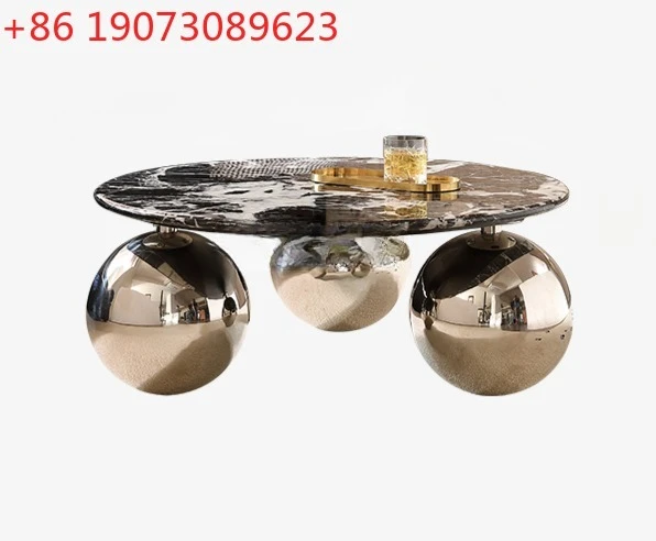 

Marble Coffee Table Light Luxury Minimalist Stainless Steel Designer Creative Modern Simple Living Room Home