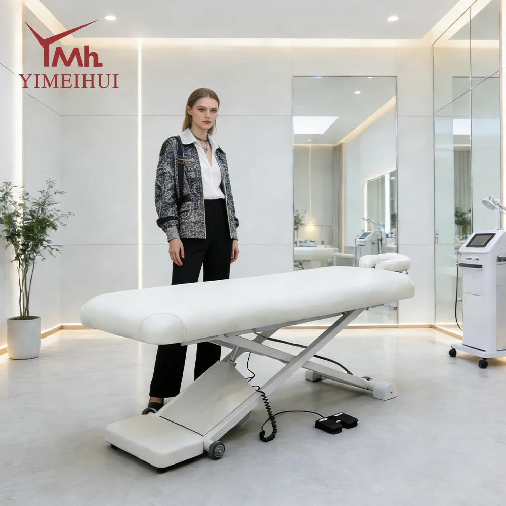Beauty Salon Portable Massage Bed Physical Therapy Examination Massage Table Height Adjustable Facial Treatment Bed