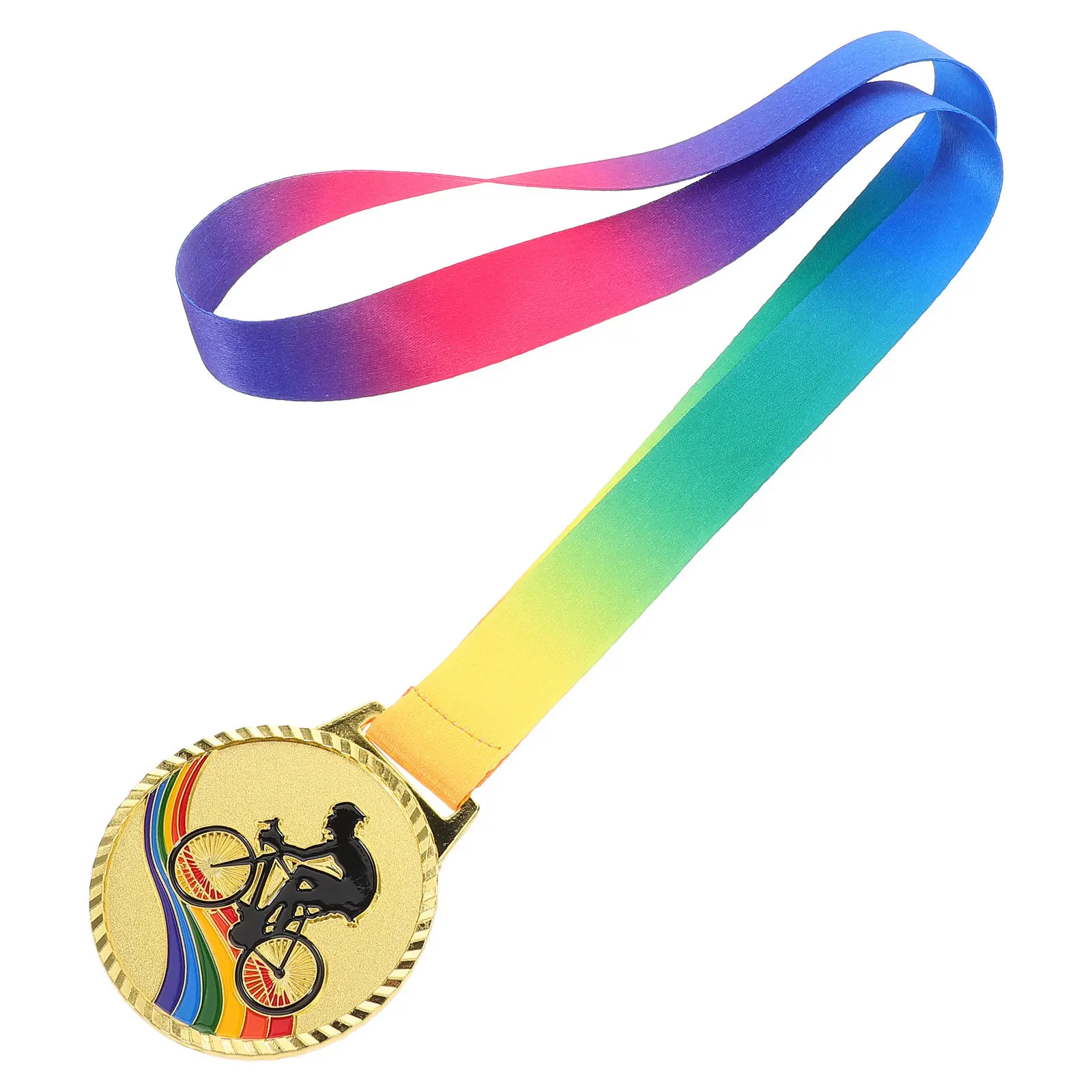 Cycling Excellence Medal Zinc Alloy Gold Finishers Award for Bike Racing Sports Achievement Medals Cycling Champion Prizes