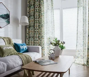 American Modern Simple Green Geometric Semicircle Jacquard Curtains Living Room Bedroom Balcony Blackout Curtains