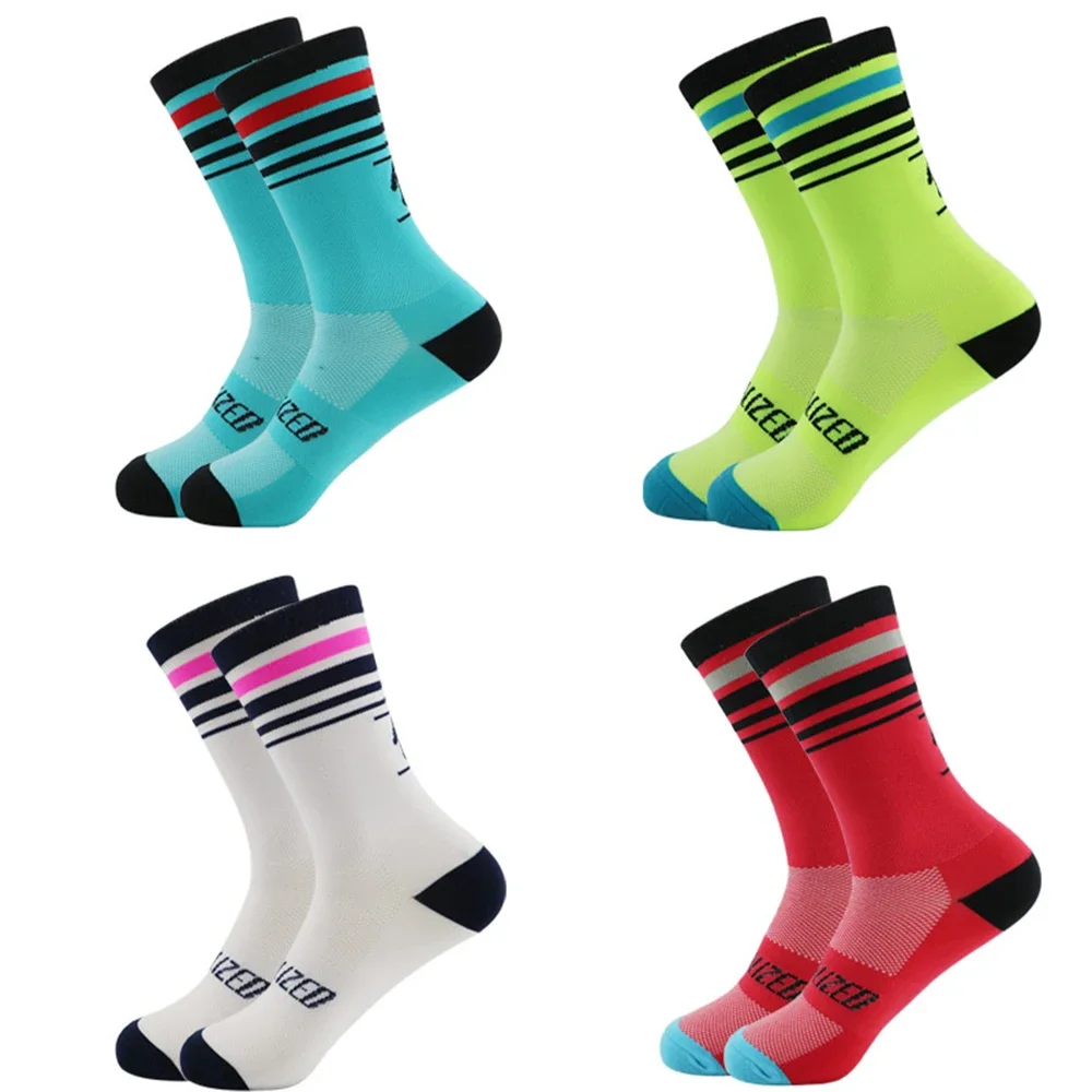 

New Sport Running Cycling Socks Monday Sunday Breathable Road Bicycle Socks Men Women Bike Socks