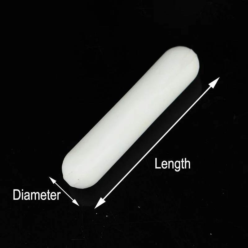 1/5/10/20/50Pcs PTFE Magnetic Stirrer Stir Bar Type C Magneton Stirring Mixer White Spin Bars Olive Shape