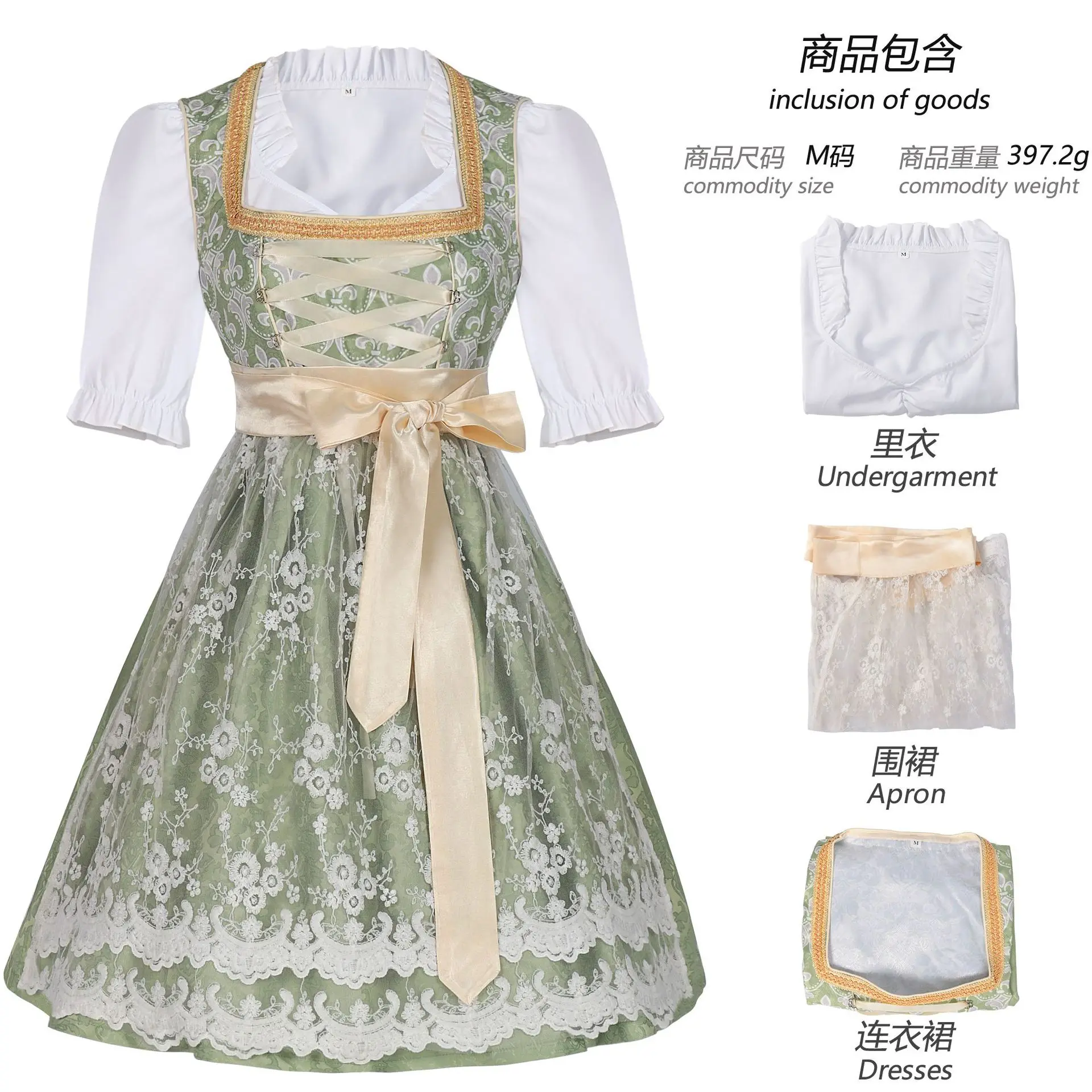 زي مهرجان أكتوبر الوالدين والطفل الألماني لشركة البيرة فستان على الطراز العرقي للخادمة كوس تومي أزياء الهالوين للمهرجانات