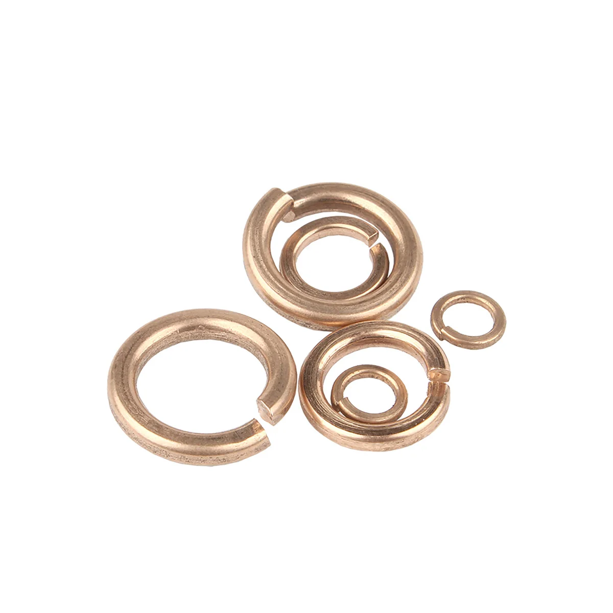 Copper Spring Washer, Open Spring Washer, Latão Elastic Washer, M2.5-M16