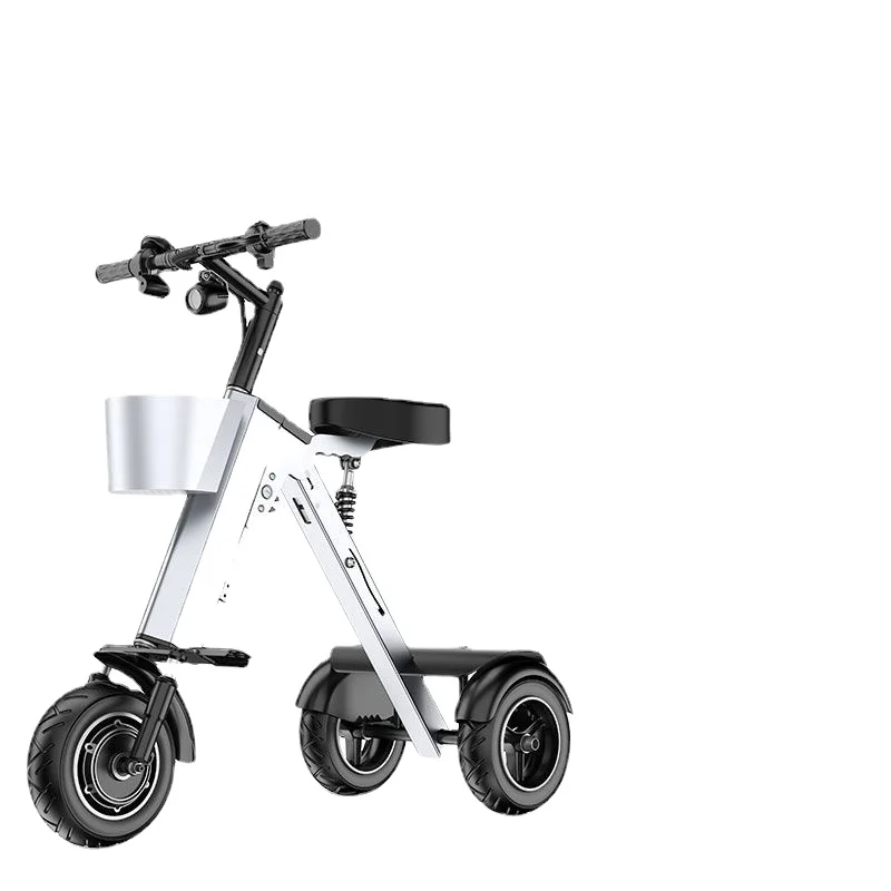 Foldable Electric Scooter for Adults, Three Wheeled Lithium Electric Scooter, Male and Female Portable Small Car, 48V