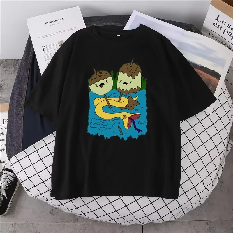 

Floral Print T-Shirt casual oversized graphic print fun anime style streetwear top soft breathable comfortable unisex tshirt