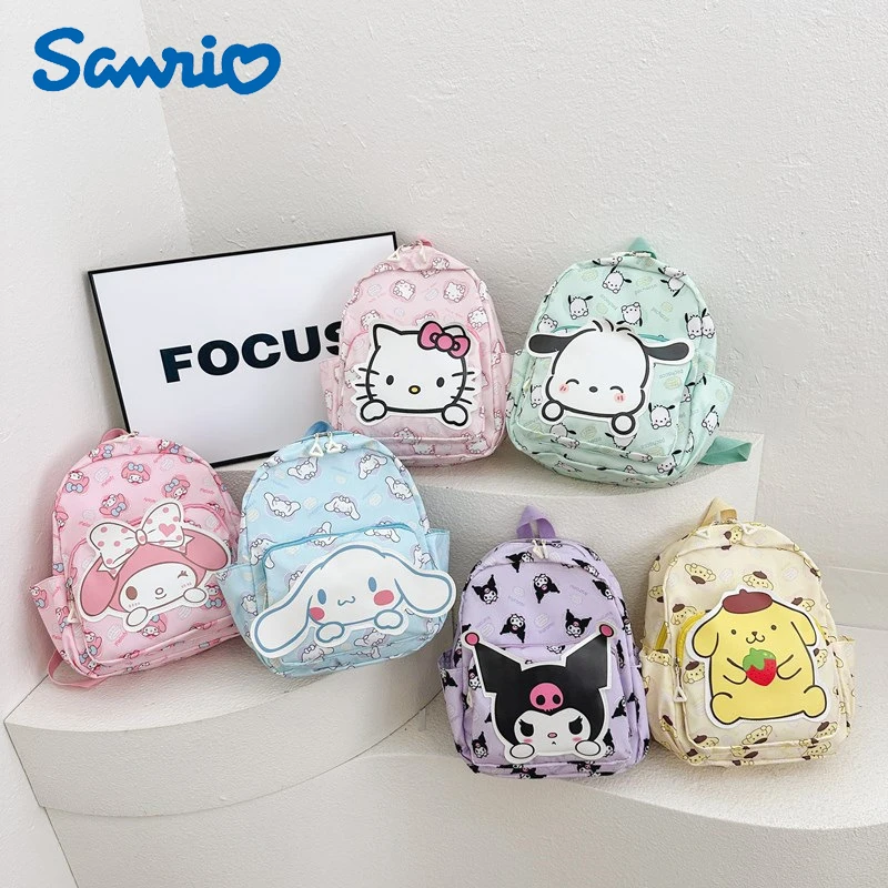 Sanrio, Kulomi Series Cartoon Kindergarten School Bag Fashion Anime Kids Backpack Cute Children\'s School Bag Trend Backpack